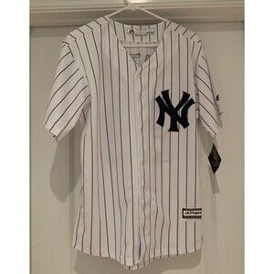 Majestic Cool Base New York Yankees Jersey Frazier 29 Sz SMALL White Pinstripe
